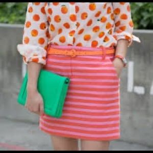 J. Crew Pink/Orange Skirt - Size 4 - EUC